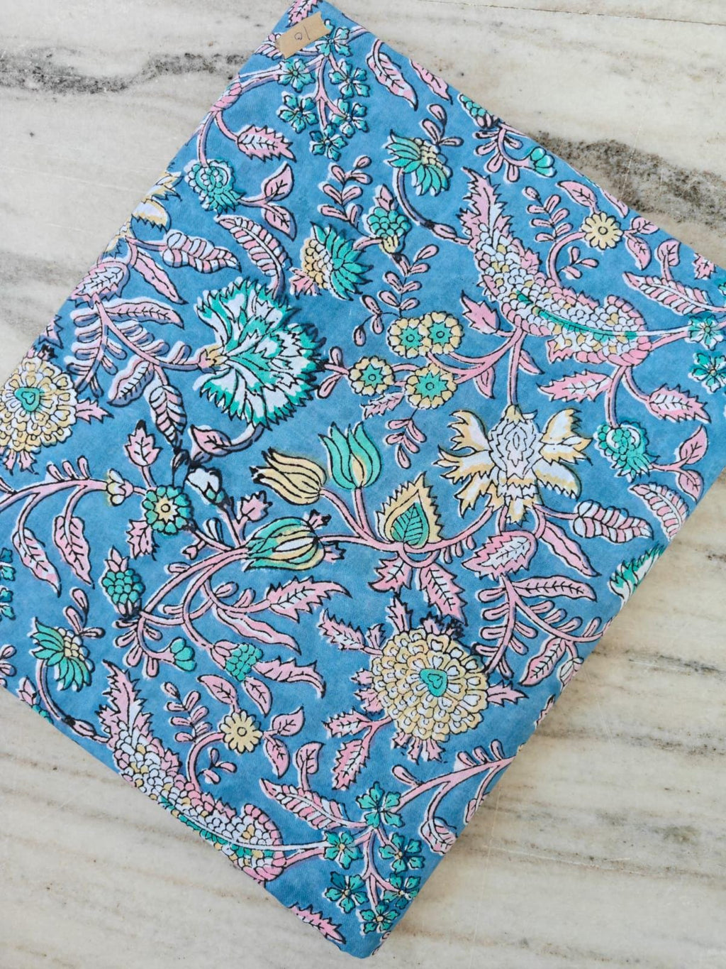 Indian Hand Block Print Fabric, Floral 100% Cotton Quilting Fabric By The Yard, Fabric For Dress Making, Loose Running Fabric, Napkin Fabric