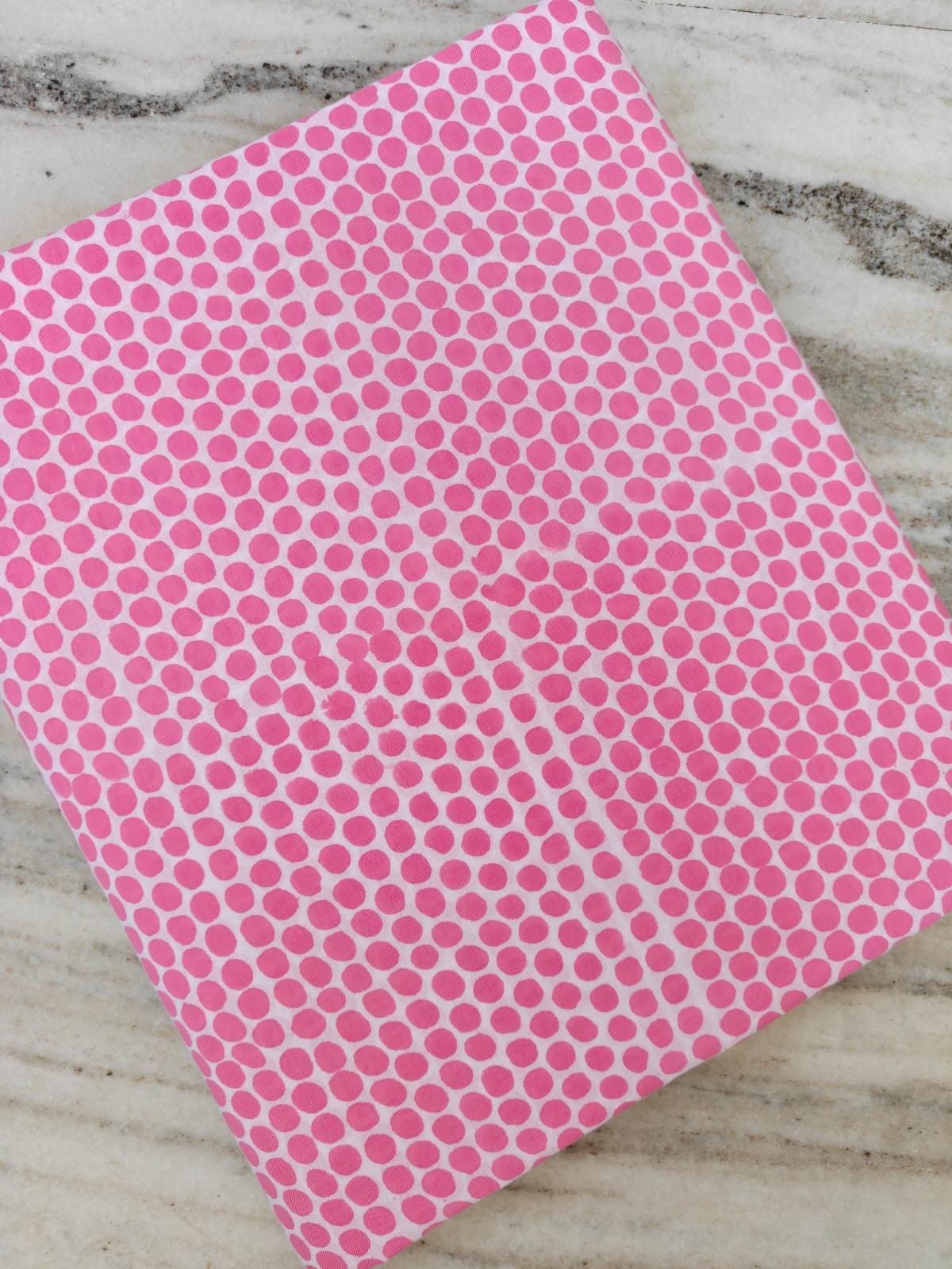 Pink Polka Dot Cotton Fabric, Small Dot Print Fabric by Yard, Soft Cotton Cloth for Sewing, Quilting Fabric, Dressmaking, Craft Fabric