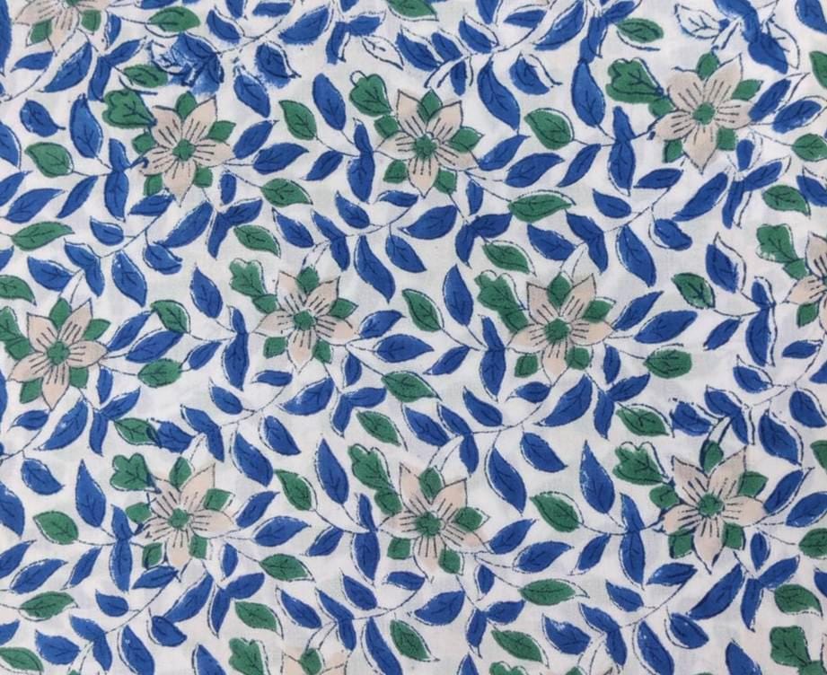 Multi Color Block Print Fabric, Floral 100% Cotton Quilting Fabric By The Yard, Fabric For Dress Making, Fabric Pillow, Personlized Dress