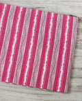 Pink Striped Cotton Fabric, Hand Block Print Fabric, Floral Stripe Cotton Textile, Craft Sewing Fabric, Dressmaking Material, Indian Cotton