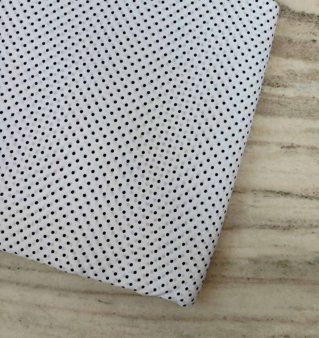 Black and White Polka Dot Cotton Fabric, Black Fabric with White Dots, Quilting Cotton, Sewing Fabric, Dressmaking Fabric, Cute Pastel Print