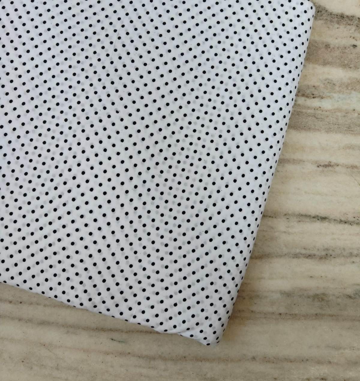 Black and White Polka Dot Cotton Fabric, Black Fabric with White Dots, Quilting Cotton, Sewing Fabric, Dressmaking Fabric, Cute Pastel Print