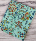 Green Indian Hand Block Print Fabric, 100% Cotton Quilting Fabric By The Yard, Dressmaking Fabric, Loose Running Fabric, Napkin Fabric
