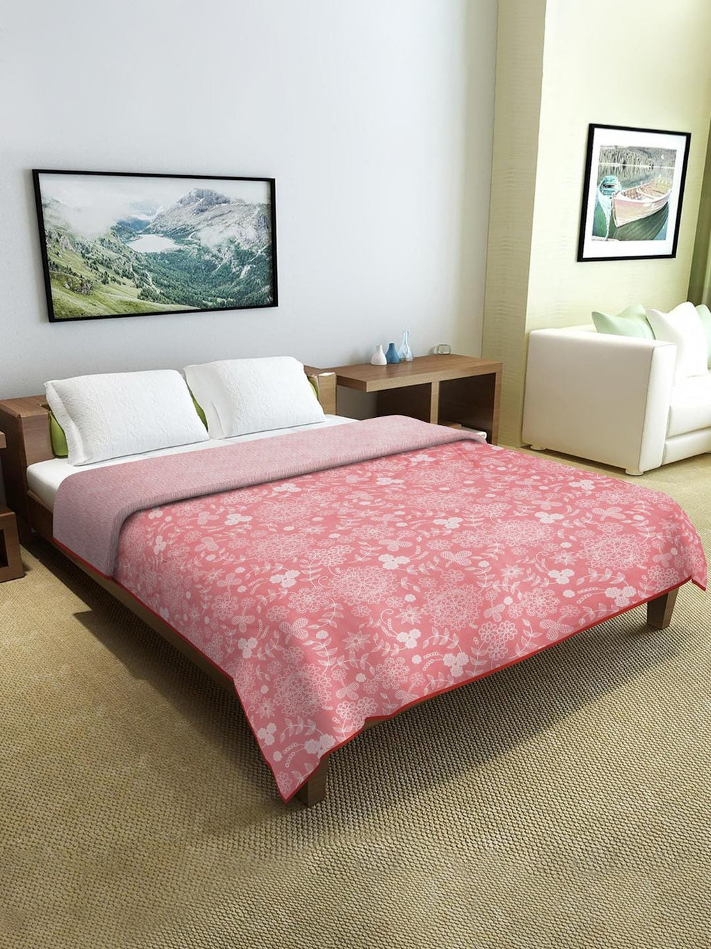 Pink 100% Cotton Dohar, Summer Dohar, Ultra-Soft Cotton Dohar for a Perfect Night's Sleep, Handicraft Cotton Dohar, Christmas Gift Dohar Set
