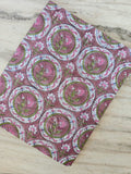 Pink Floral Block Print Cotton Fabric | Indian Hand Block Printed Fabric | Dusty Rose Flower Cotton by Yard | Quilting Sewing Craft Fabric
