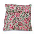 Hand Block Print Fabric Cushion Cover, Floral 100% Cotton Quilting Fabric Cushion, Handmade Throw Pillow Decorative Home Decor Pillow Cover
