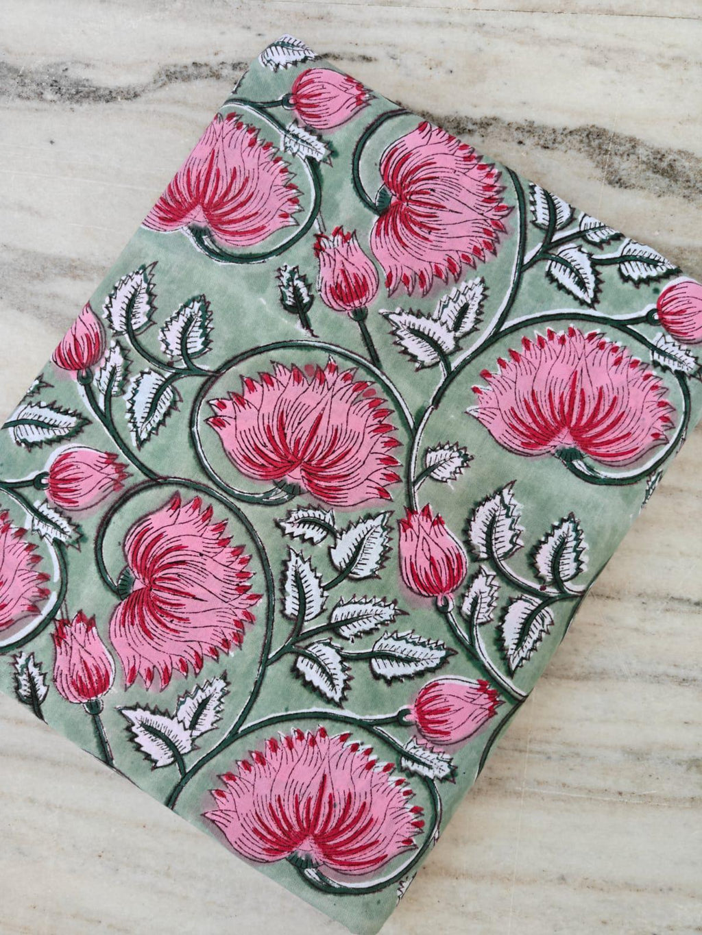 Soft Cotton, Indian Hand Block Print Fabric, Floral 100% Cotton Fabric By The Yard, Fabric for Loose Running, Dress Making, Textile Fabric