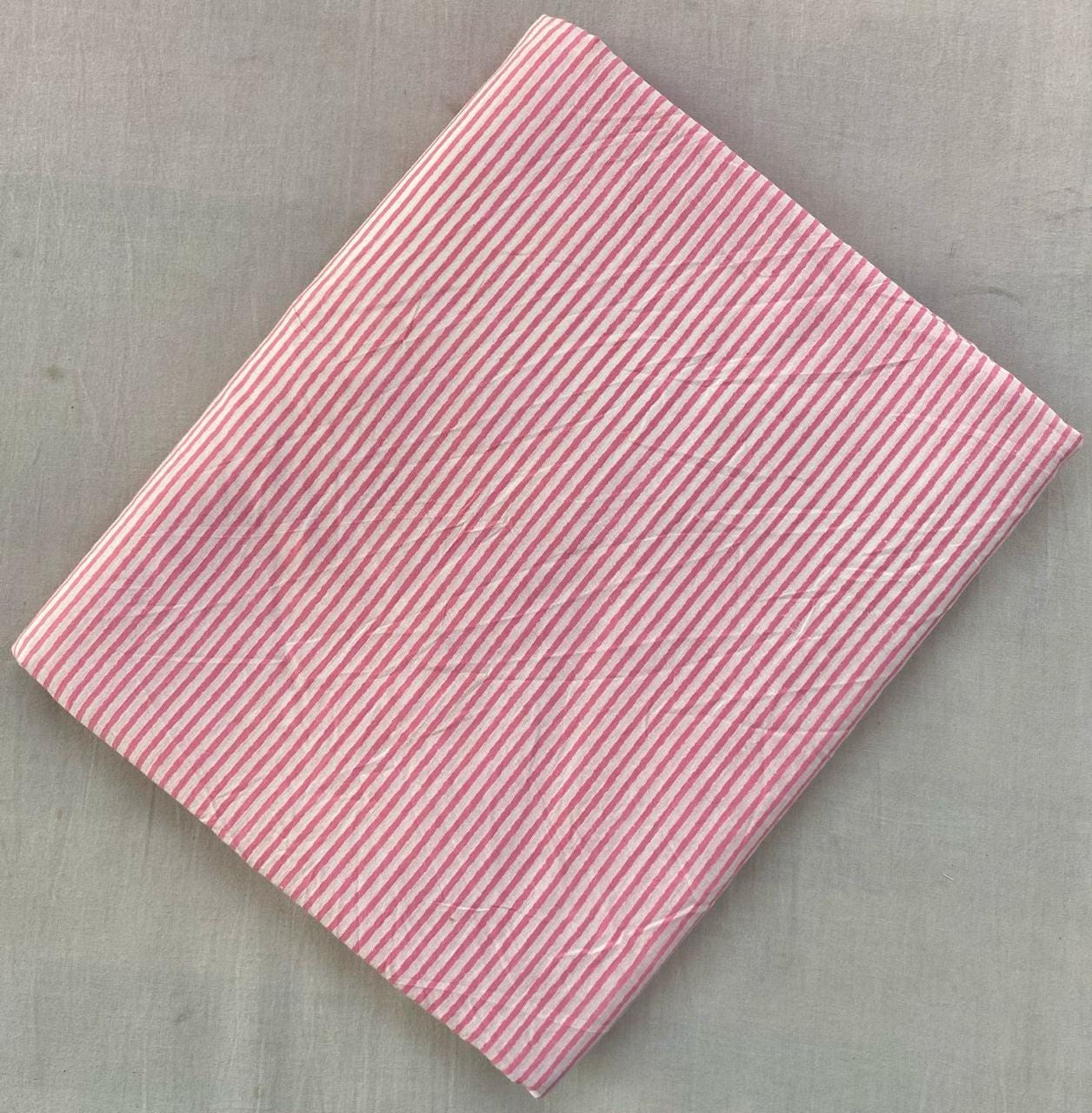 Pink Color Hand Block Print Fabric, 100% Cotton Quilting Fabric By The Yard, Fabric For Dress Making, Running Fabric, Duvet Cover Fabric