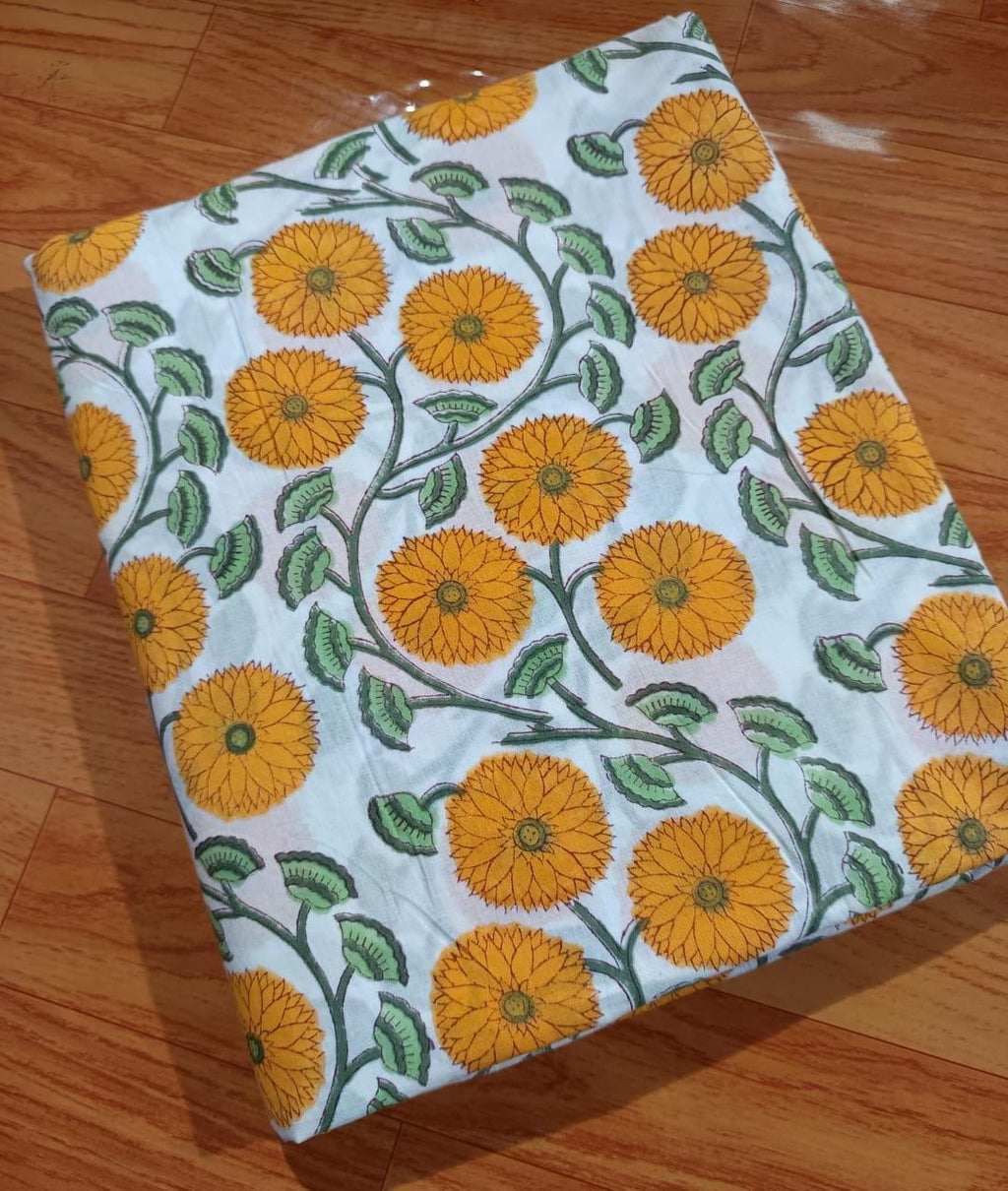 Indian Hand Block Print Fabric, Floral 100% Cotton Quilting Fabric By The Yard, Fabric For Dress Making, Loose Running Fabric, Napkin Fabric