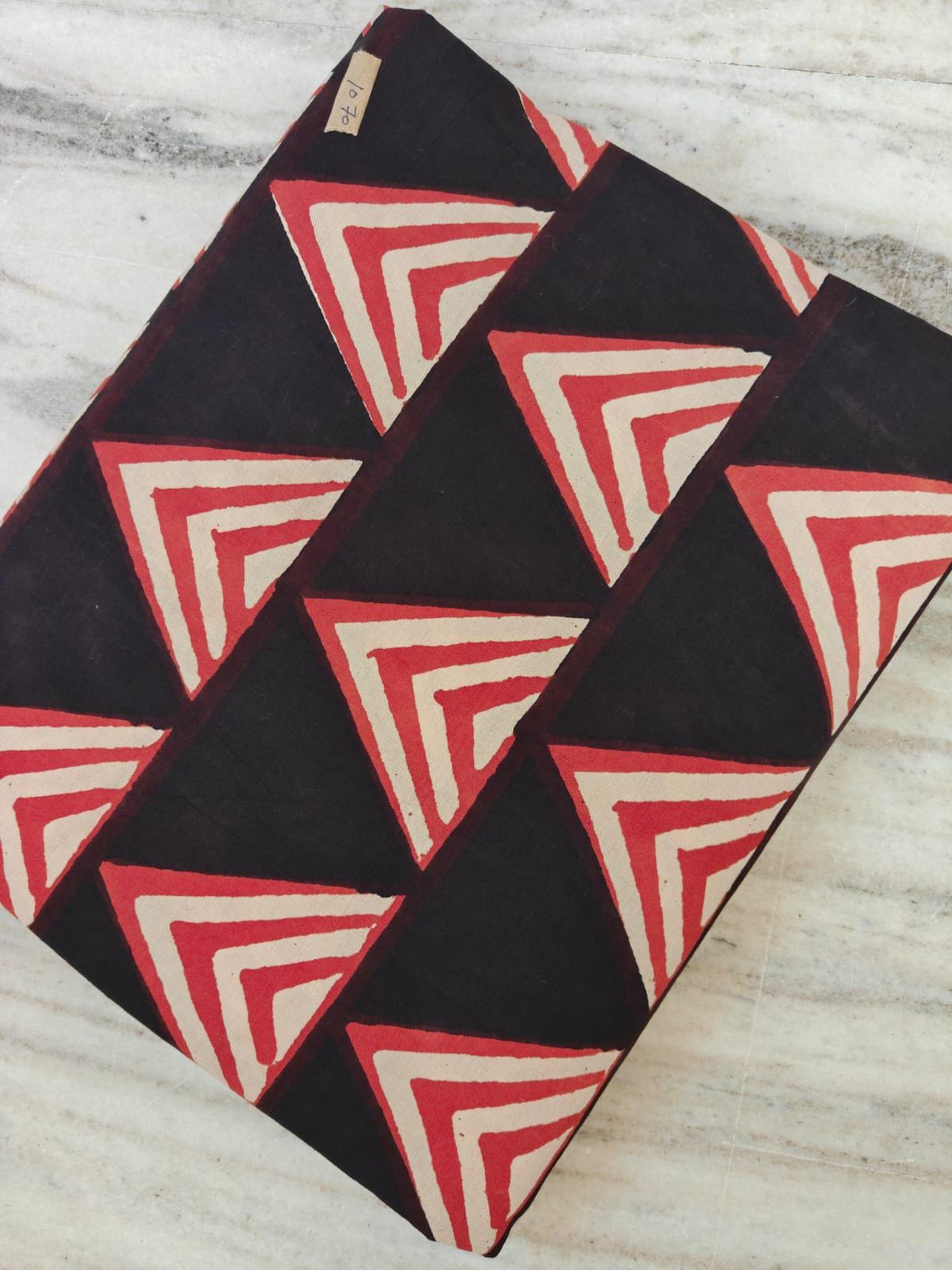 Black Red Geometric Triangle Cotton Fabric, Modern Abstract Print Fabric by Yard, Japanese Style Cotton Fabric, Sewing Craft Fabric UK USA
