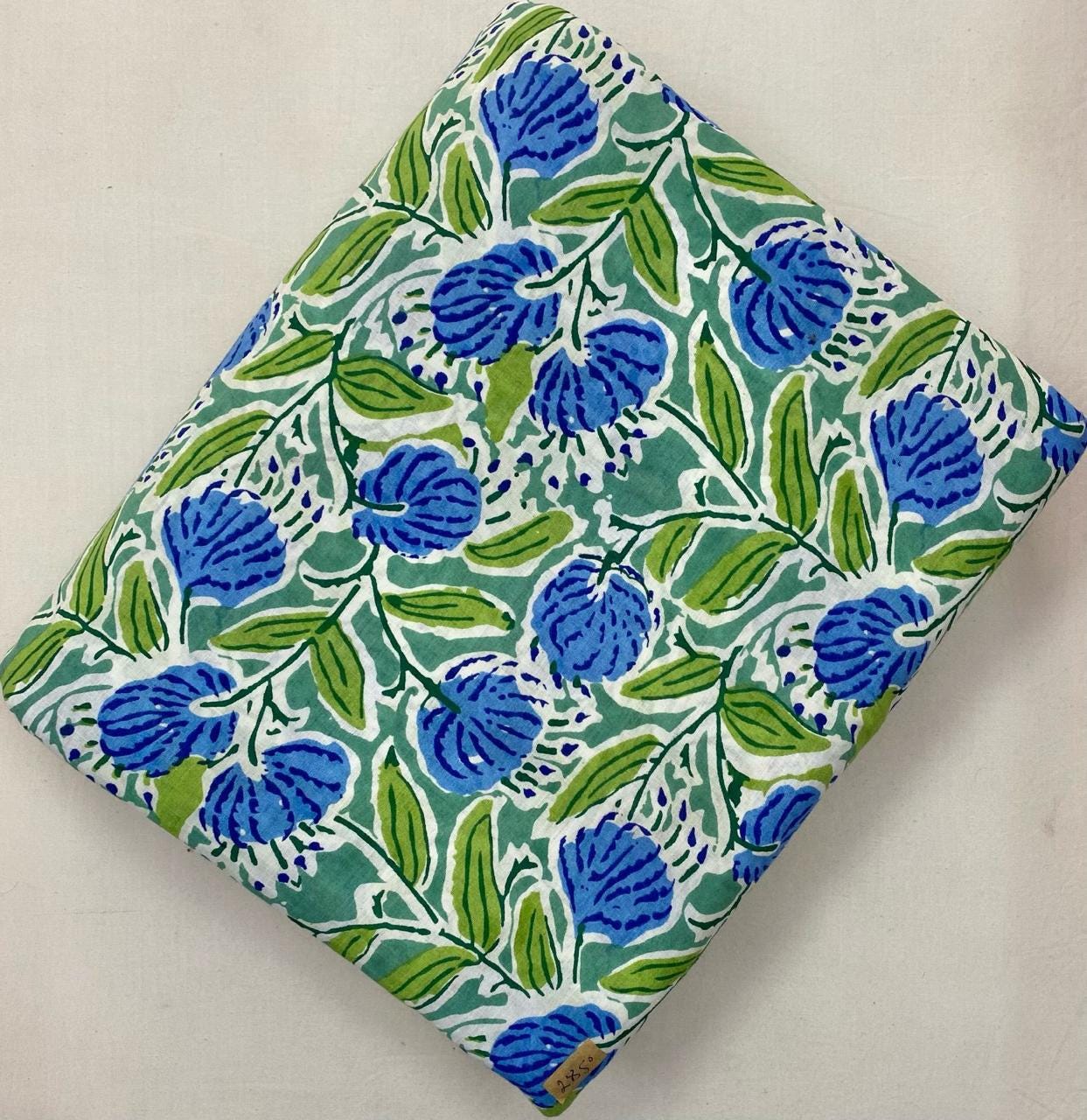 Soft Cotton, Indian Hand Block Print Fabric, Floral 100% Cotton Fabric By The Yard, Fabric for Loose Running, Dress Making, Textile Fabric
