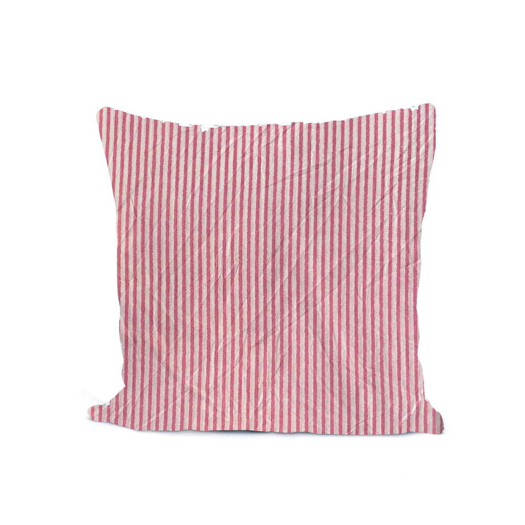 Pink Floral Cotton Cushion Cover, Hand Block Print Pillow Case, Decorative Throw Pillow, Boho Sofa Decor, Christmas Pillowcases, Gift Ideas