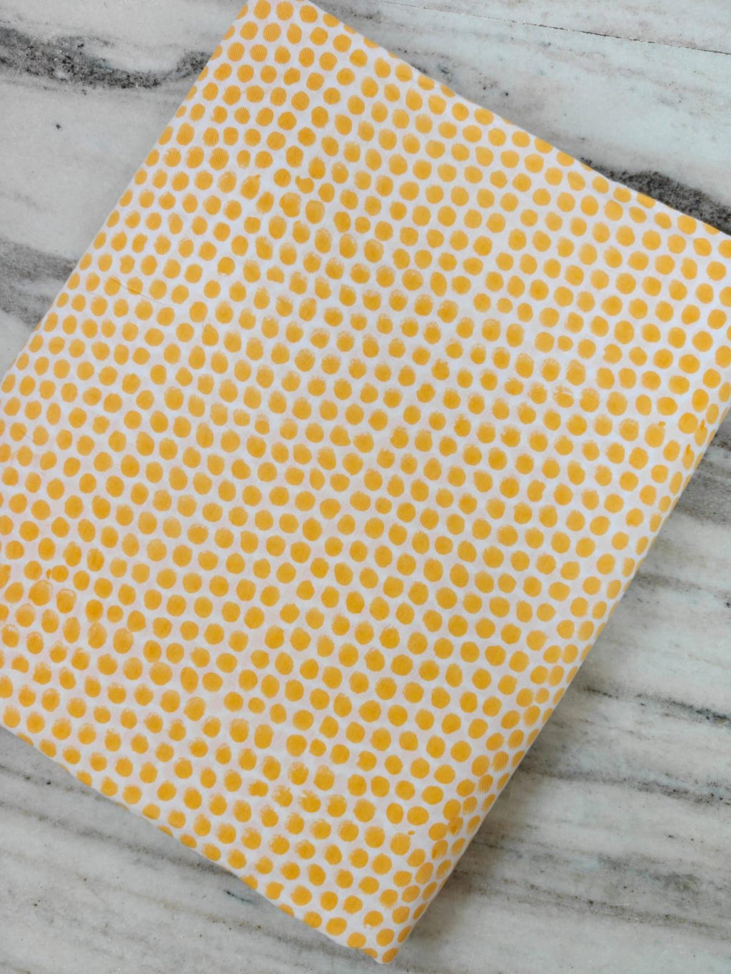 Yellow Polka Dot Cotton Fabric, Mustard Dot Print Fabric, White Base Printed Cotton, Quilting Sewing Fabric, Dressmaking Material by Yard