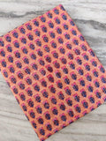 Indian Hand Block Print Fabric, Floral 100% Cotton Quilting Fabric By The Yard, Fabric For Dress Making, Loose Running Fabric, Napkin Fabric
