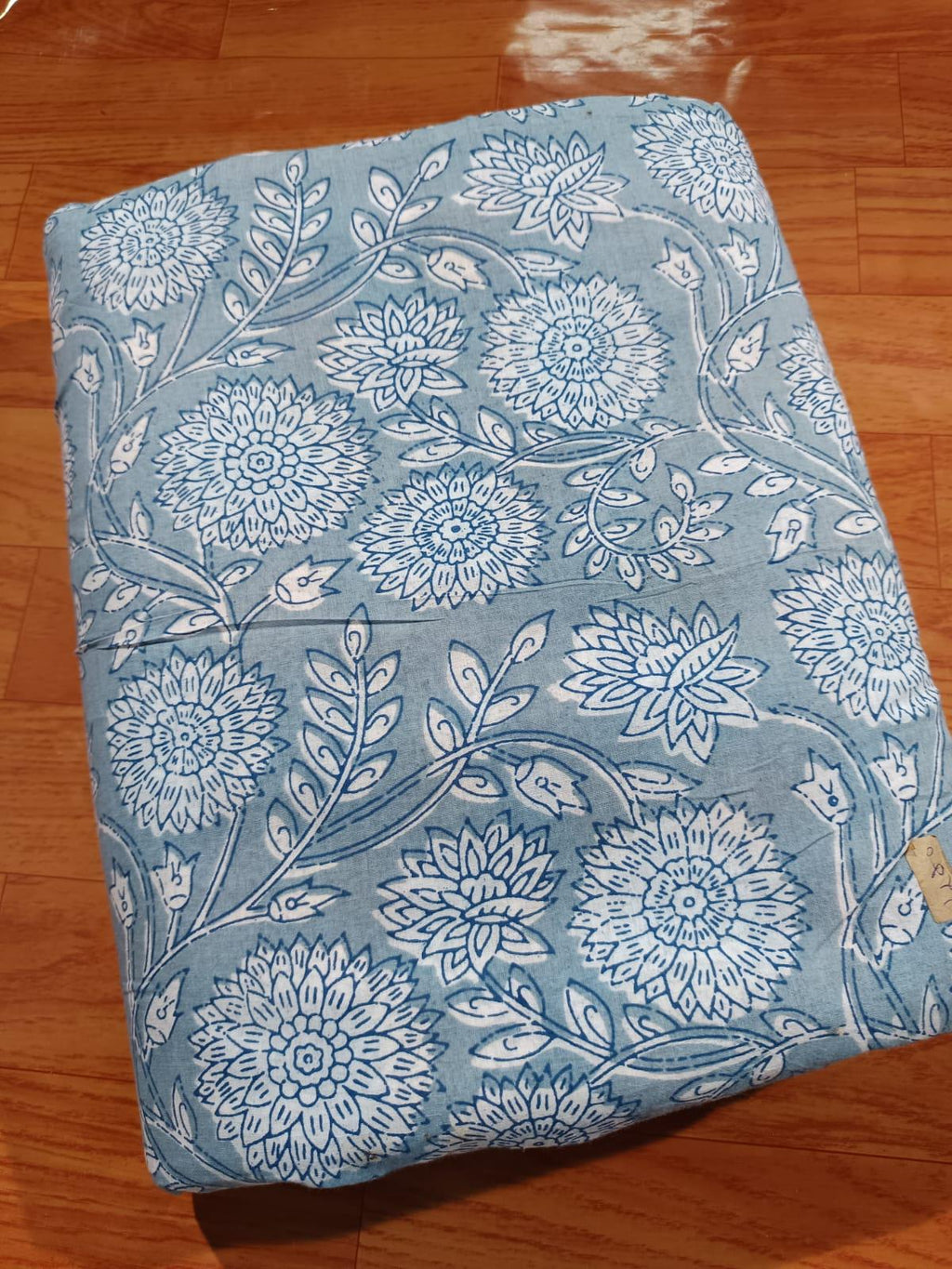 Hand Block Print Cotton Fabric: Indian Floral Quilting Fabric By The Yard