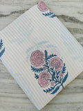 Soft Cotton, Indian Hand Block Print Fabric, Floral 100% Cotton Fabric By The Yard, Fabric for Loose Running, Dress Making, Textile Fabric