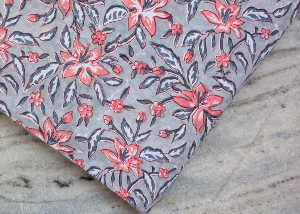 Desinger Hand Block Printed Fabric, 100% Cotton Material Fabric By The Yard, Dress Fabric, Apparel Fabric, Face Mask Material, Cloth Fabric