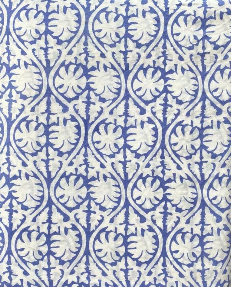 Soft Cotton, Indian Hand Block Print Fabric, Floral 100% Cotton Fabric By The Yard, Fabric for Loose Running, Dress Making, Textile Fabric