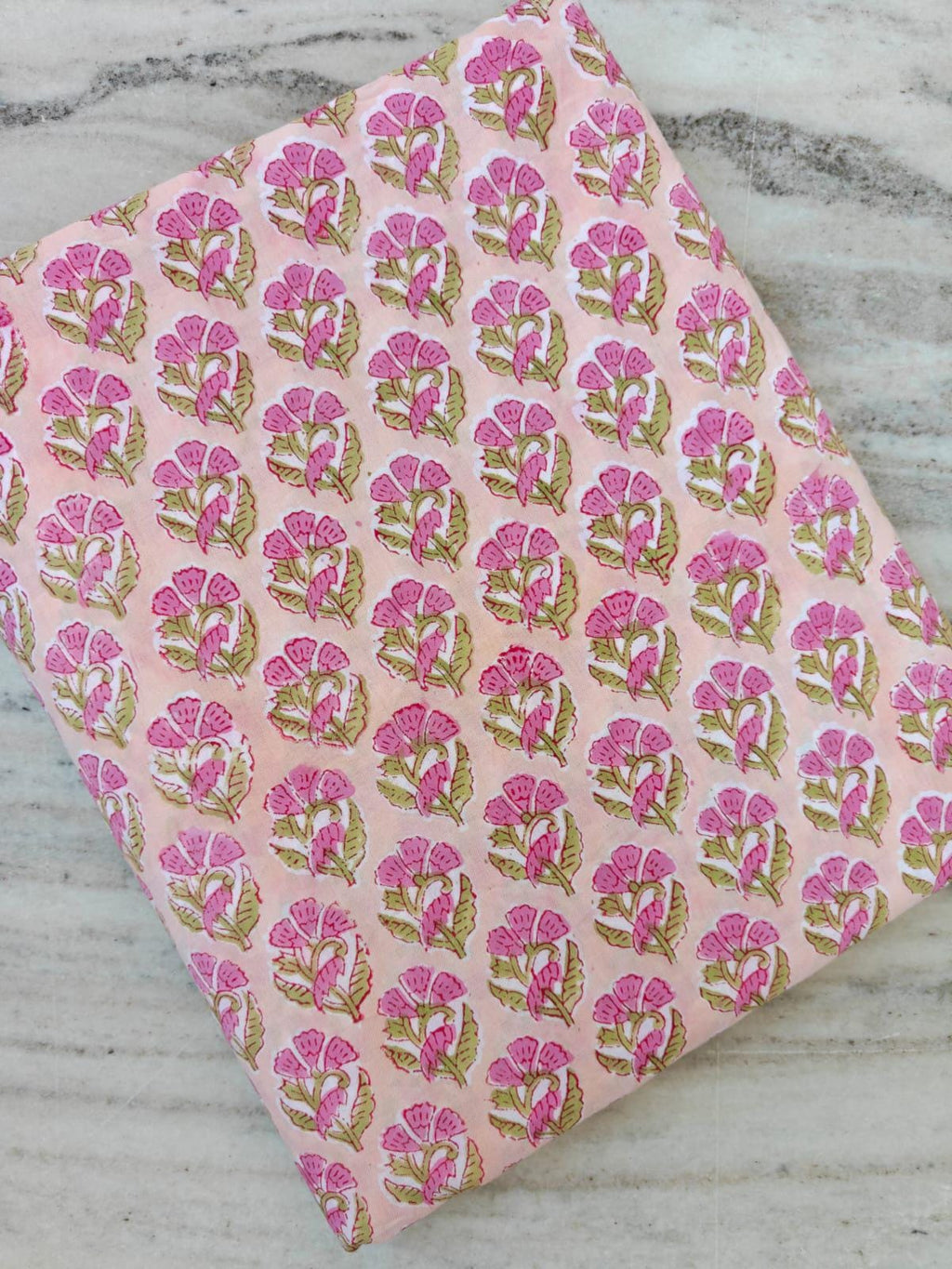 Indian Hand Block Print Fabric, Floral 100% Cotton Quilting Fabric By The Yard, Fabric For Dress Making, Loose Running Fabric, Napkin Fabric