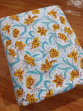 Soft Cotton, Indian Hand Block Print Fabric, Floral 100% Cotton Fabric By The Yard, Fabric for Loose Running, Dress Making, Textile Fabric