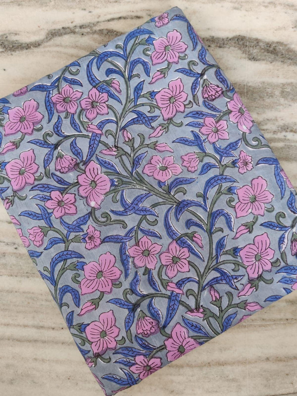Soft Cotton, Indian Hand Block Print Fabric, Floral 100% Cotton Fabric By The Yard, Fabric for Loose Running, Dressmaking Fabric