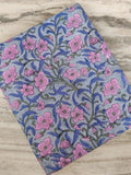 Soft Cotton, Indian Hand Block Print Fabric, Floral 100% Cotton Fabric By The Yard, Fabric for Loose Running, Dressmaking Fabric