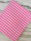 Pink Gingham Cotton Fabric, Large Check Plaid Fabric by Yard, Soft Cotton Cloth for Sewing, Quilting, Dressmaking Picnic Fabric Craft Fabric