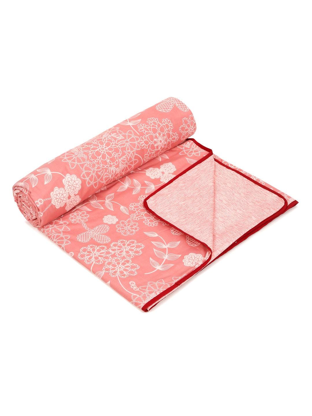Pink 100% Cotton Dohar, Summer Dohar, Ultra-Soft Cotton Dohar for a Perfect Night's Sleep, Handicraft Cotton Dohar, Christmas Gift Dohar Set