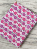 Pink Floral Cotton Fabric, Red Orange Hand Block Print by the Yard, Indian Soft Cotton for Quilting, Dressmaking, Sewing & Crafts, Gifts