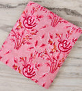 Pink Red Designer Hand Block Print Fabric, Floral 100% Cotton Quilting Fabric By The Yard, Fabric For Dress Making, Loose Running Fabric