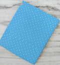 Blue Polka Dot Cotton Fabric, White Dots on Sky Blue, Quilting Fabric, Sewing Material, Craft Fabric, Dressmaking Cotton, Cute Minimal Print