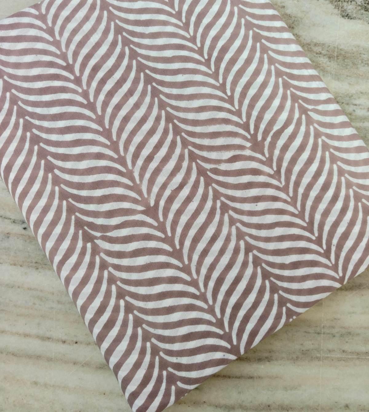 Dusty Rose Wave Cotton Fabric, Mauve & White Abstract Fabric, Quilting Fabric Dress Making Fabric By The Yard, Loose Running Fabric, Napkins
