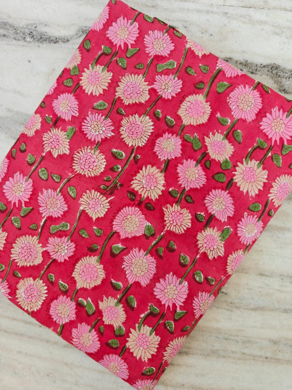 Red Color Indian Hand Block Print Fabric, Floral 100% Cotton Fabric By The Yard, Dressmaking Fabric, Napkins Fabric, Bulk Fabric Wholesale