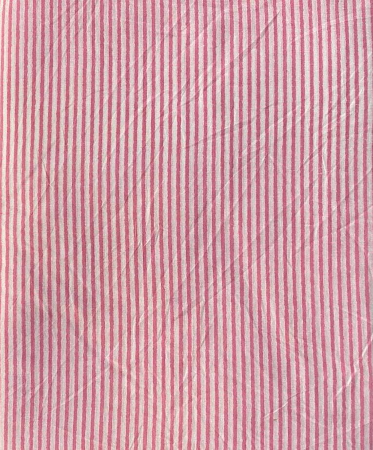 Pink Color Hand Block Print Fabric, 100% Cotton Quilting Fabric By The Yard, Fabric For Dress Making, Running Fabric, Duvet Cover Fabric