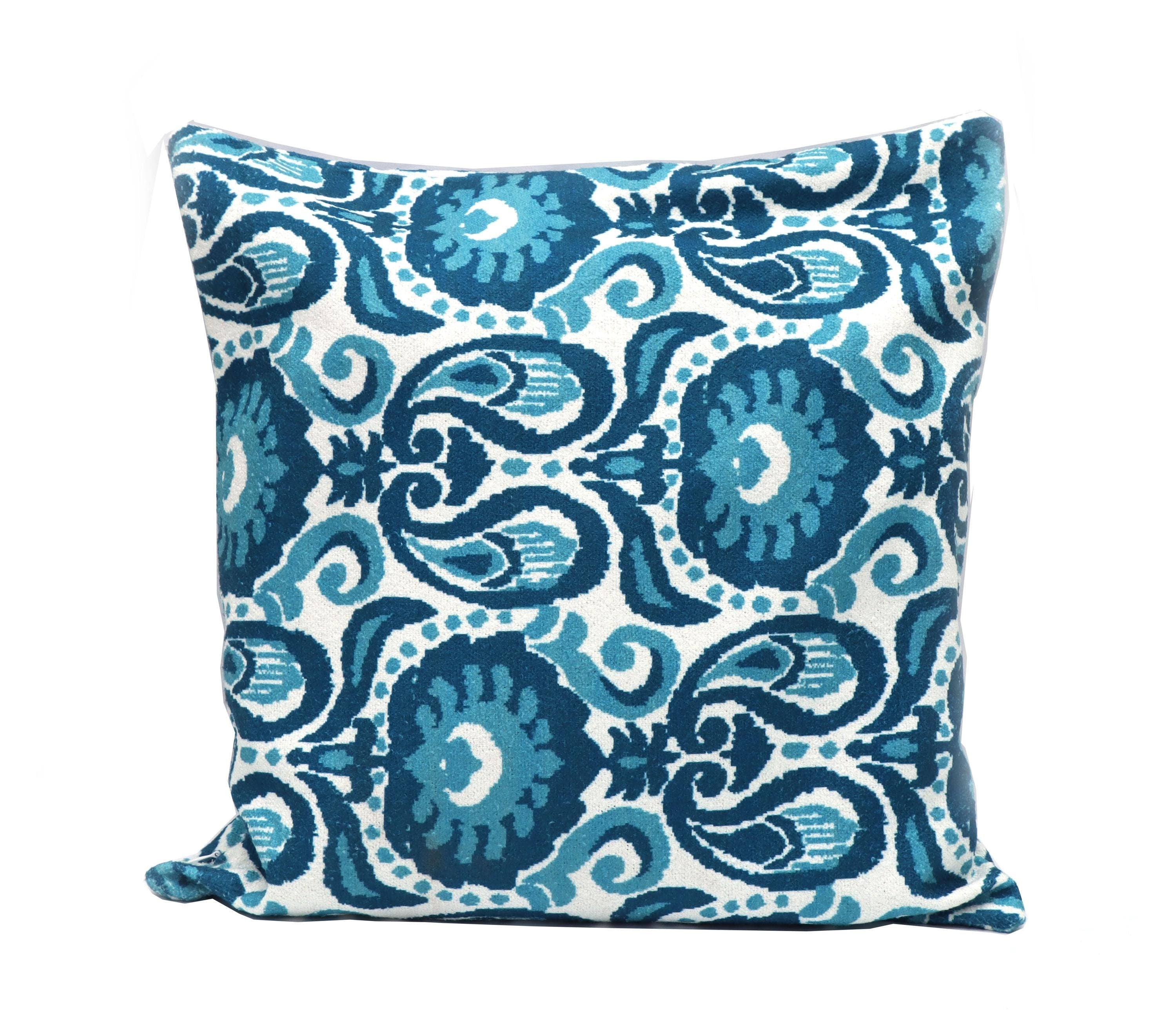 Hand Block Print Fabric Cushion Cover, Floral 100% Cotton Quilting Fabric Cushion, Handmade Throw Pillow Decorative Home Decor Pillow Cover