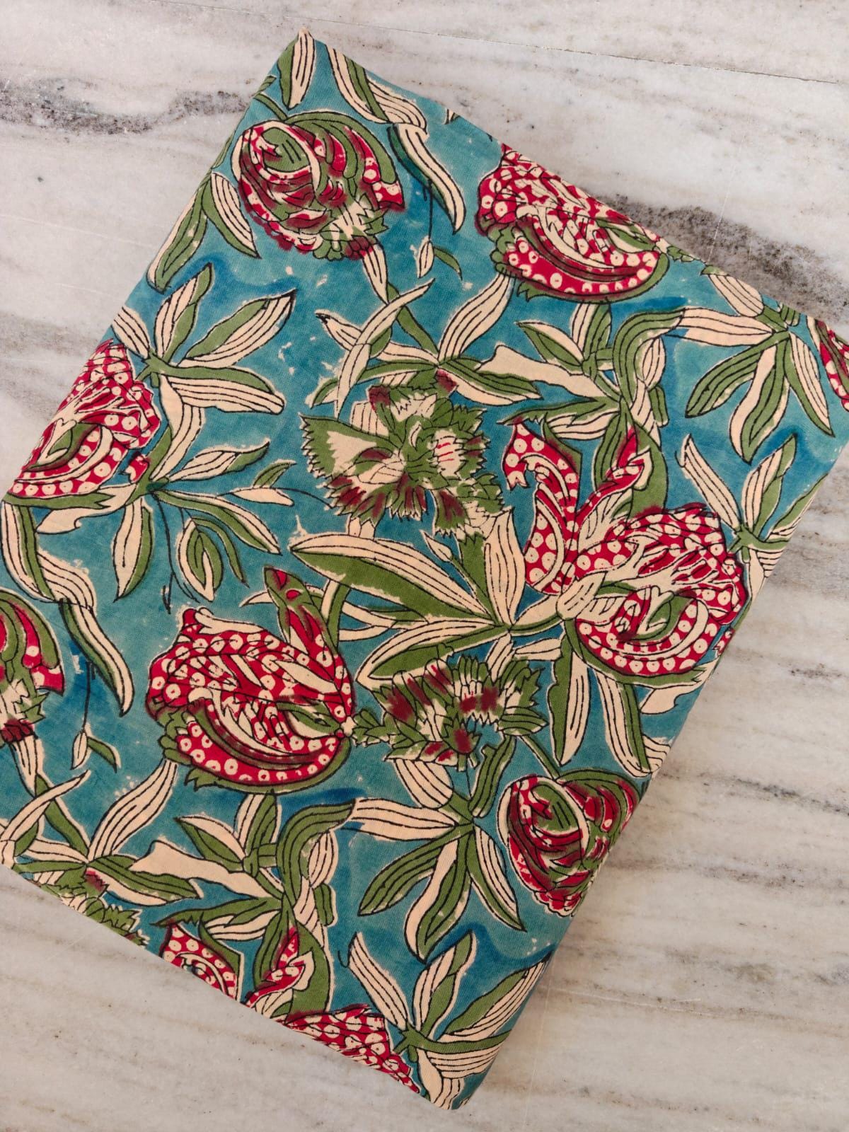 Vintage Flower Cotton Fabric, Retro Design Yellow Paisley Cotton Fabric, Upholstery Fabric, Hand Block Printed Indian Fabric by the Yard