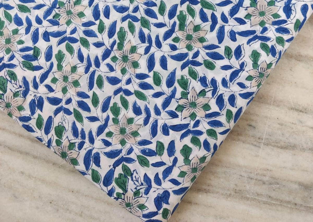 Multi Color Block Print Fabric, Floral 100% Cotton Quilting Fabric By The Yard, Fabric For Dress Making, Fabric Pillow, Personlized Dress