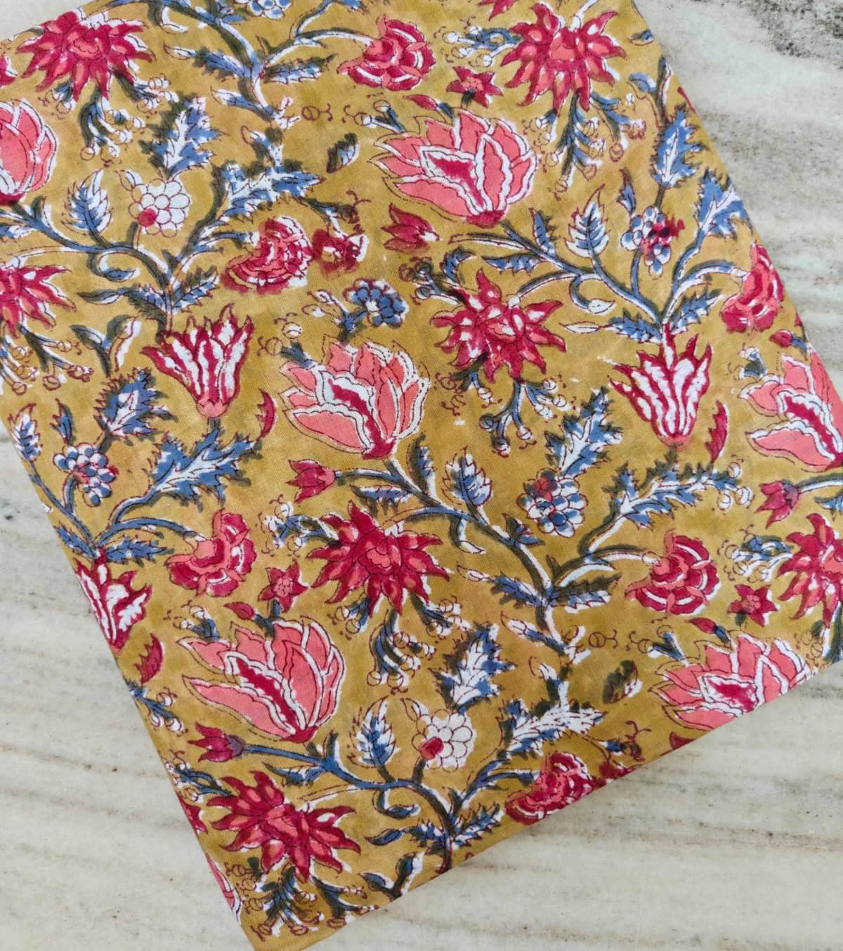 Mustard Cotton Fabric, Hand Block Soft Quilting Fabric by the Yard, Modern Stripe Craft Sewing Material, Quilting & Apparel Fabric, Napkins