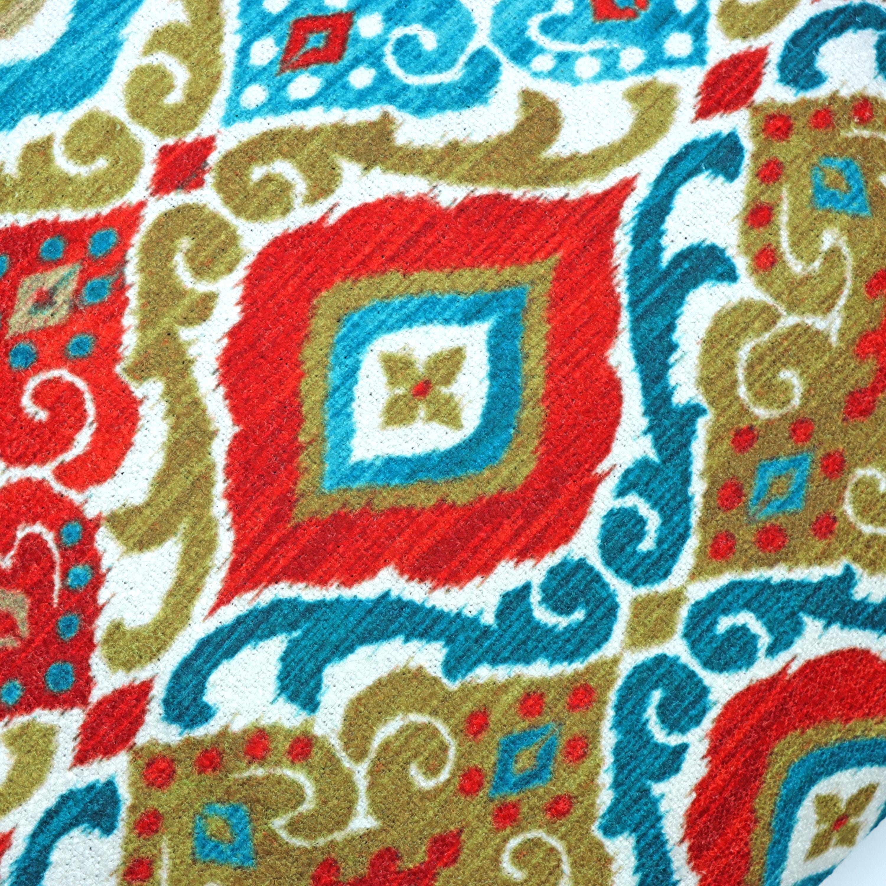 Hand Block Print Fabric Cushion Cover, Floral 100% Cotton Quilting Fabric Cushion, Handmade Throw Pillow Decorative Home Decor Pillow Cover