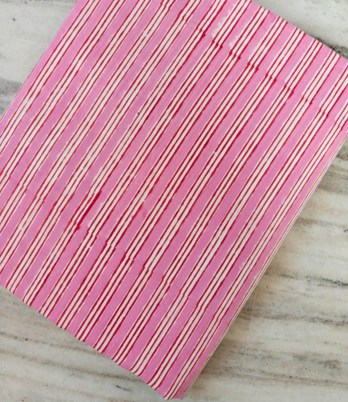 Pink Red Striped Cotton Fabric, Soft Quilting Fabric by the Yard, Modern Stripe Craft Sewing Material, Quilting & Apparel Fabric, Napkins