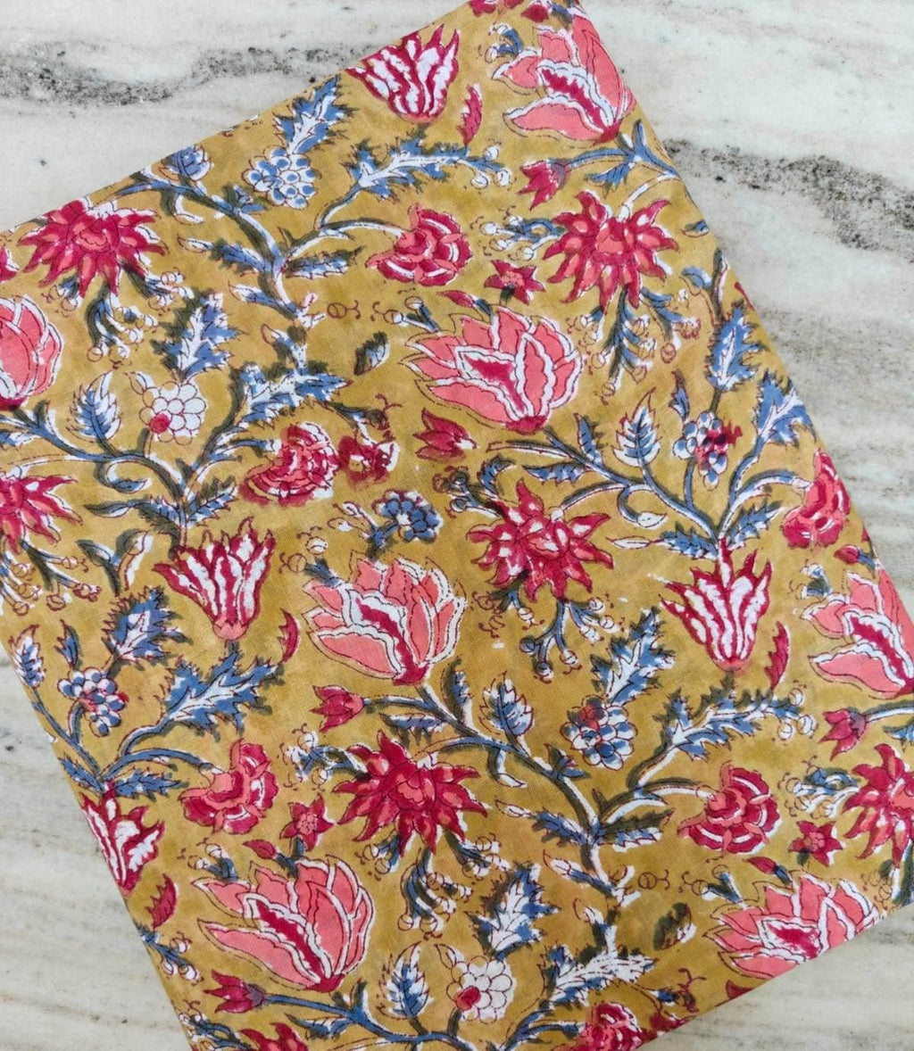 Mustard Cotton Fabric, Hand Block Soft Quilting Fabric by the Yard, Modern Stripe Craft Sewing Material, Quilting & Apparel Fabric, Napkins