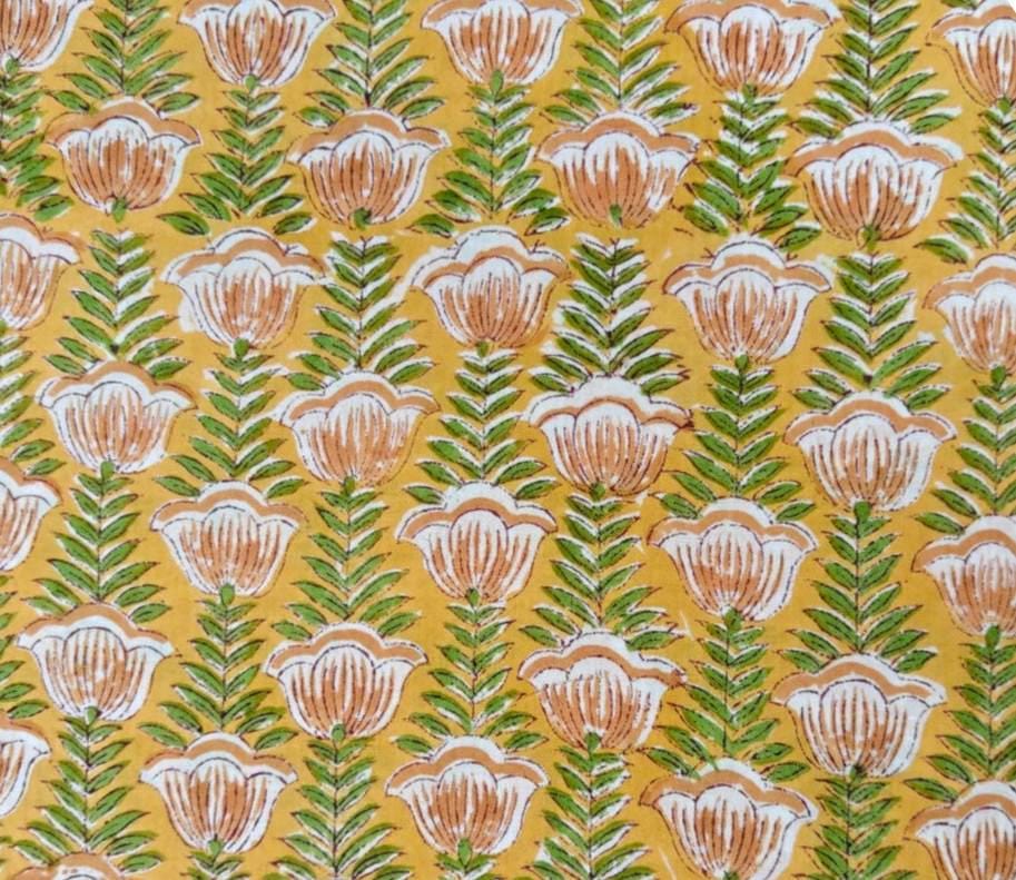 Yellow Cotton Fabric, Indian Soft Cotton by the Yard, Textile Fabric, Napkins, Table Cover Fabric, Dressmaking Fabric, Christmas Decor