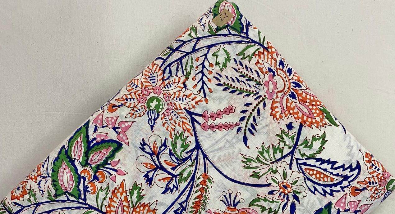 Beautiful Designer Hand Block Print Fabric, 100% Cotton Quilting Fabric By The Yard, Fabric For Dress Making Fabric, Loose Running Fabric
