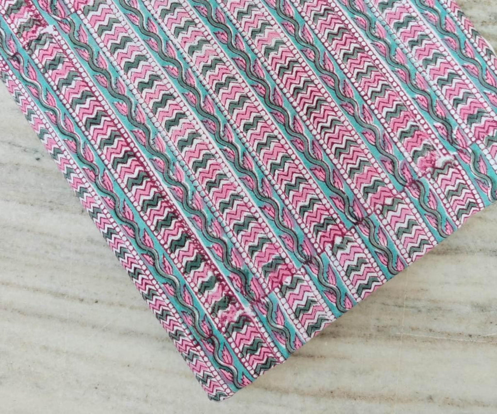 Indian Hand Block Print Fabric, Floral 100% Cotton Quilting Fabric By The Yard, Fabric For Dress Making, Loose Running Fabric, Napkin Fabric