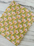 Yellow Cotton Fabric, Indian Soft Cotton by the Yard, Textile Fabric, Napkins, Table Cover Fabric, Dressmaking Fabric, Christmas Decor
