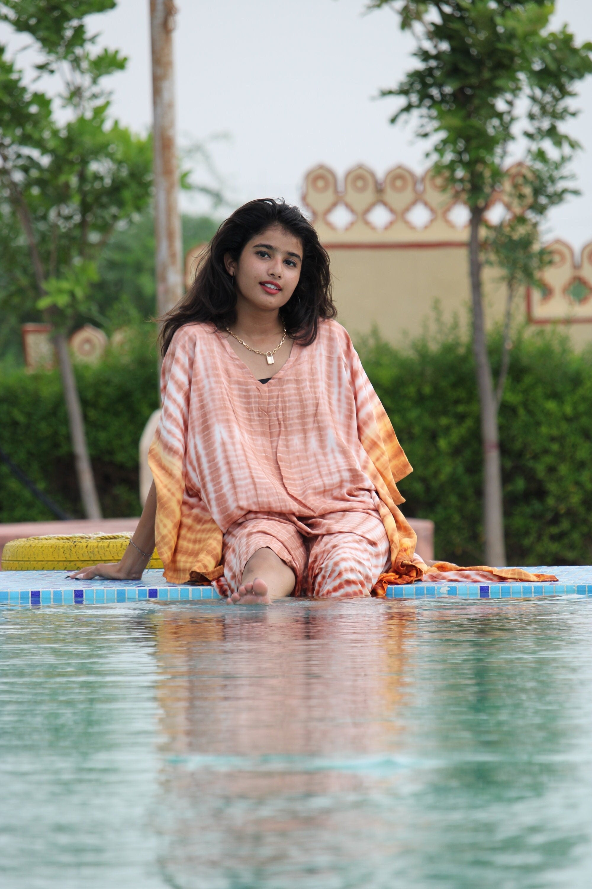 Tie Dye Kaftan, Colorful Beach Wear Long Length Kaftan, Women’s Cover Up Resort Kaftan, Loose Fitting Dress, Lounge Kaftan