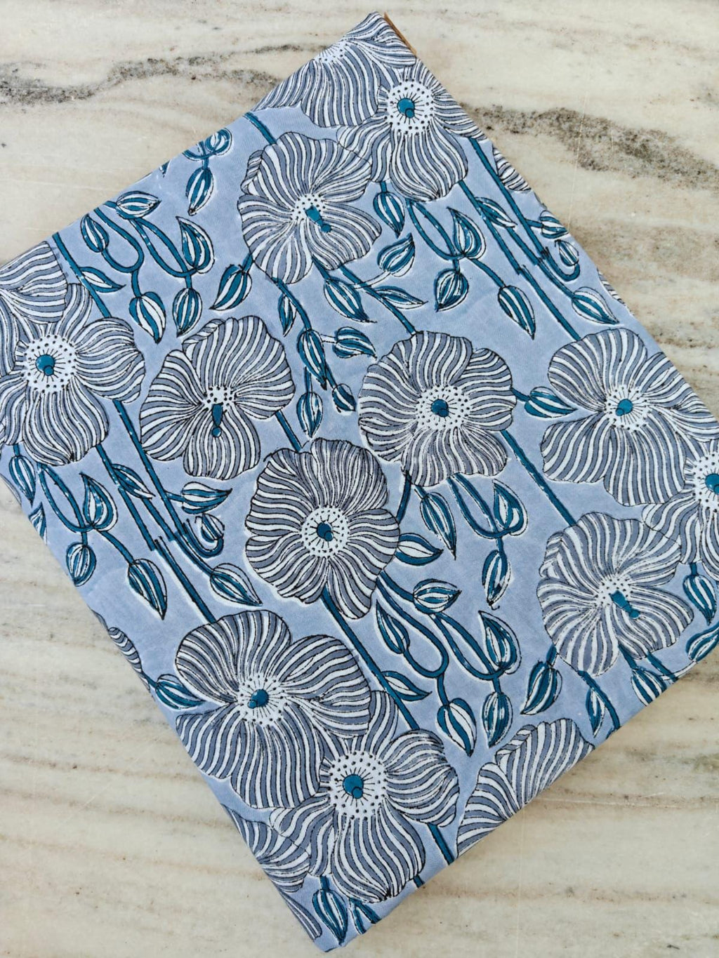 Indian Hand Block Print Fabric, Floral 100% Cotton Quilting Fabric By The Yard, Fabric For Dress Making, Loose Running Fabric, Napkin Fabric