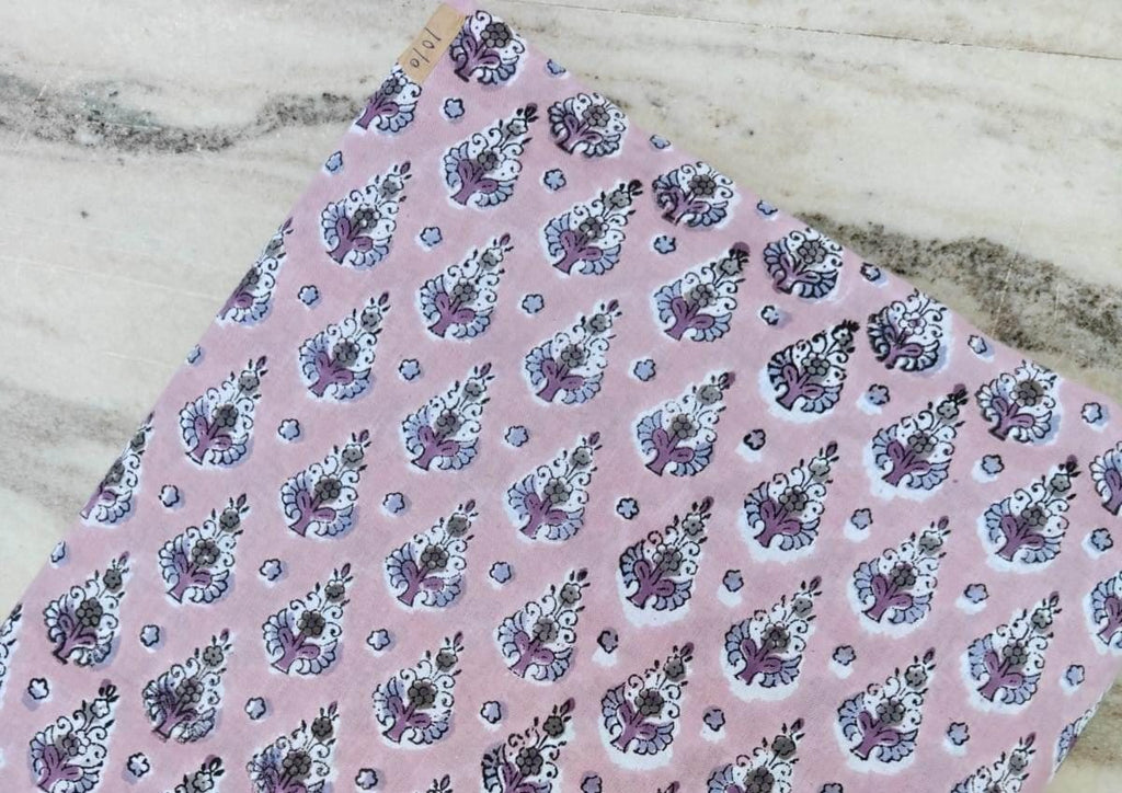 Green Pink Floral Cotton Fabric, 100% Soft Printed Cotton by the Yard, Quilting, Sewing, Dressmaking, Textile Fabric, Loose Running Fabric