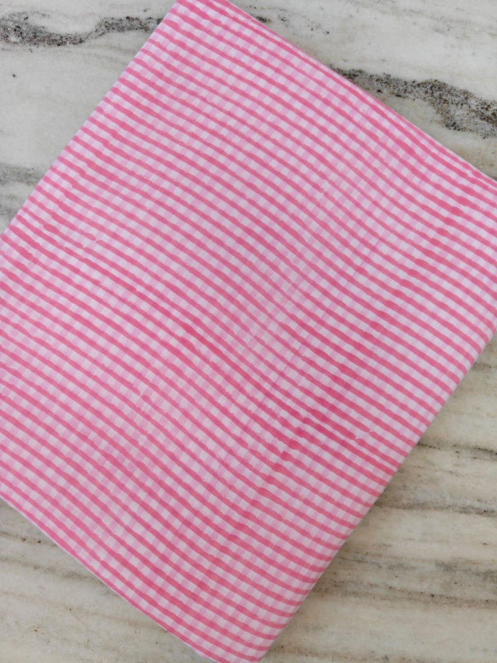 Pink Gingham Cotton Fabric, Small Checkered Fabric by Yard, Soft Cotton Cloth Sewing, Quilting Fabric, Dressmaking, Baby Fabric Craft Fabric