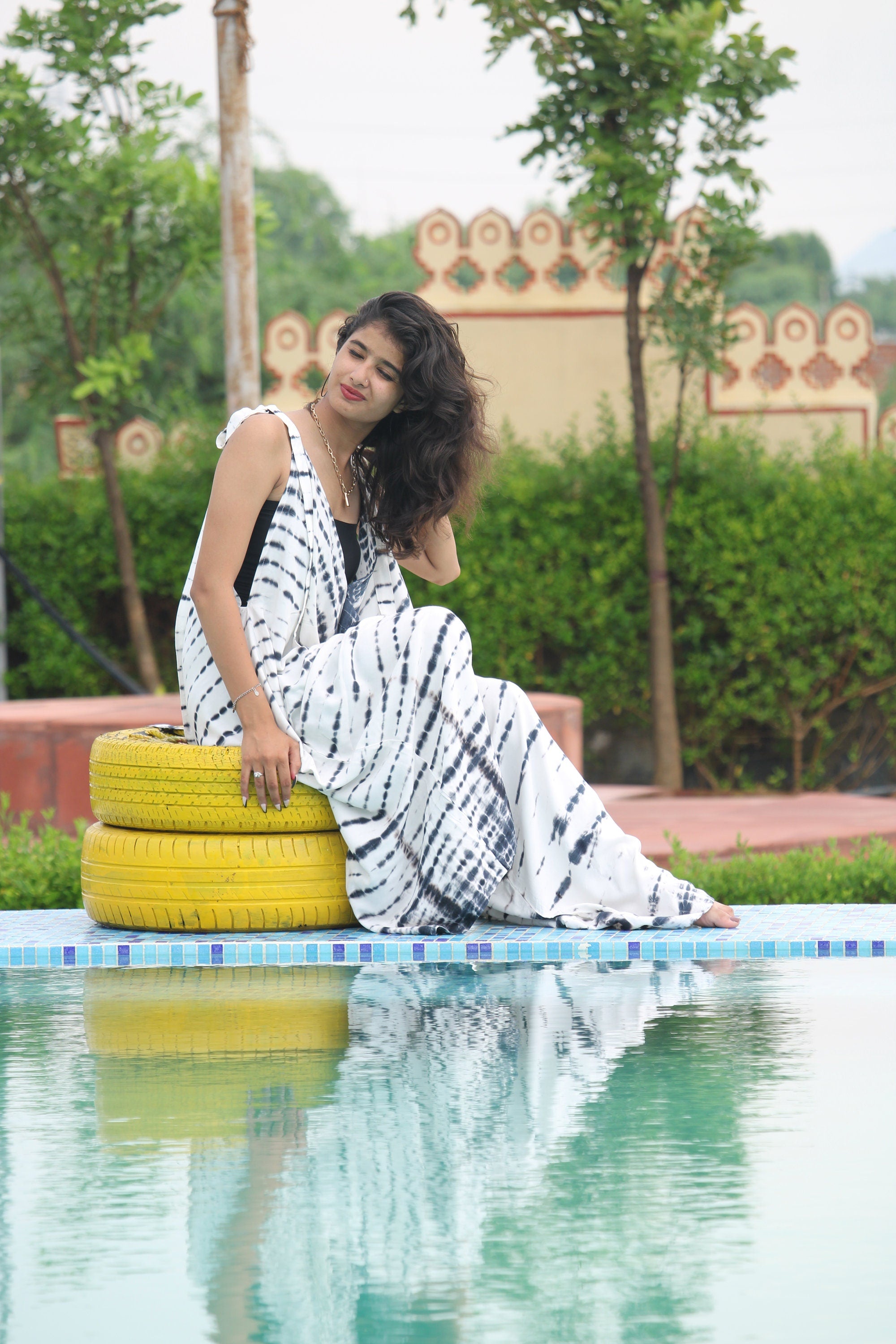 Tie Dye Rayon Jumpsuit: Women's Summer Romper Overalls